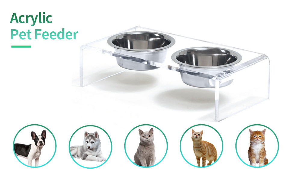 Elevate Your Pet's Dining Experience with Our Acrylic Dogs And Cats Pet Feeder