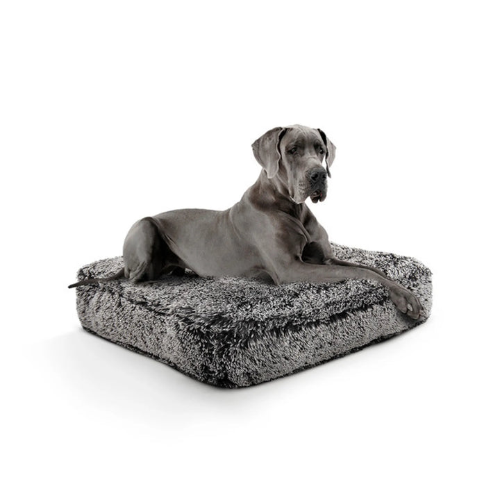 Luxurious Rectangle Bed: Frosted Willow Comfort for Dogs