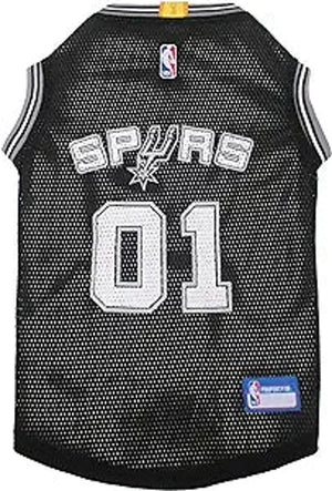Unleash Your Pet's Team Spirit with the San Antonio Spurs Basketball Mesh Jersey!
