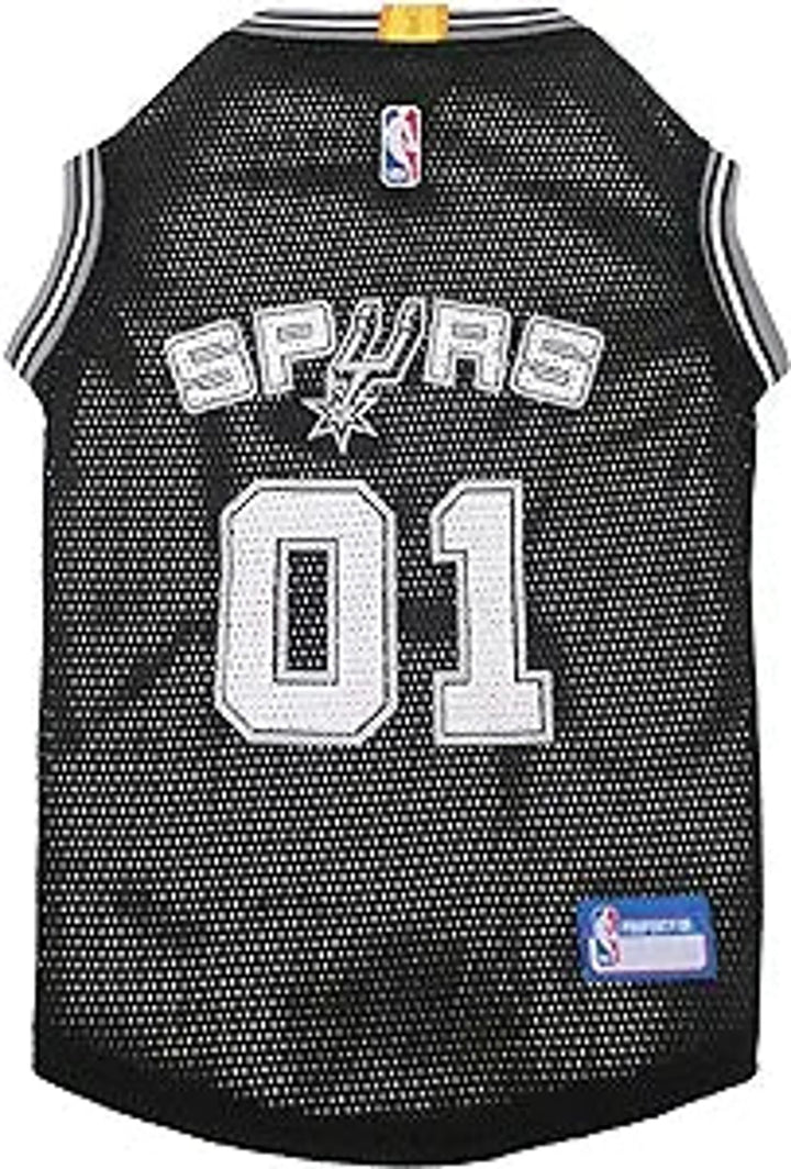 Unleash Your Pet's Team Spirit with the San Antonio Spurs Basketball Mesh Jersey!
