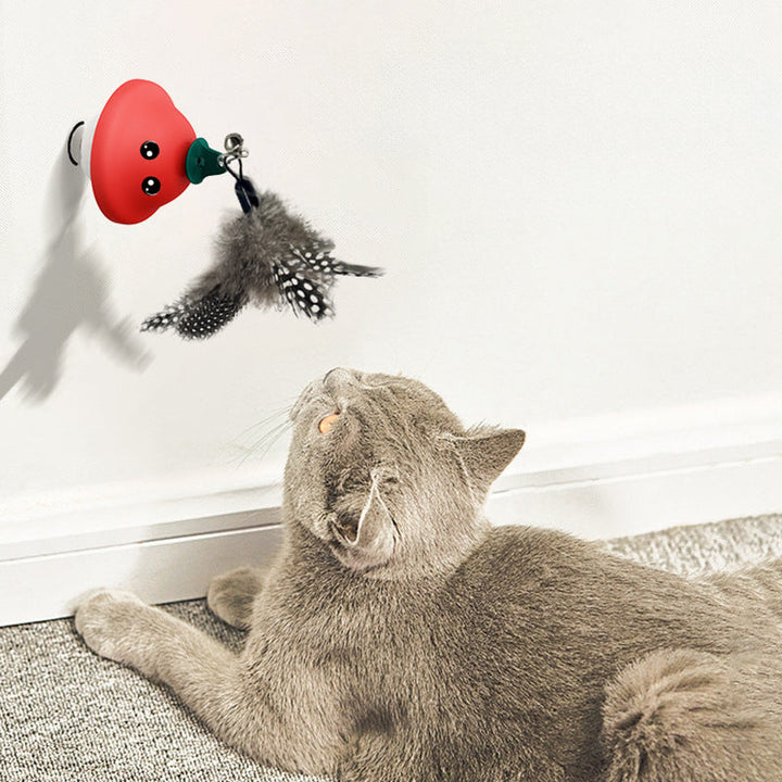 Unleash the Fun with the Cat Wand Suction Cup Pet Movement Playing Toy