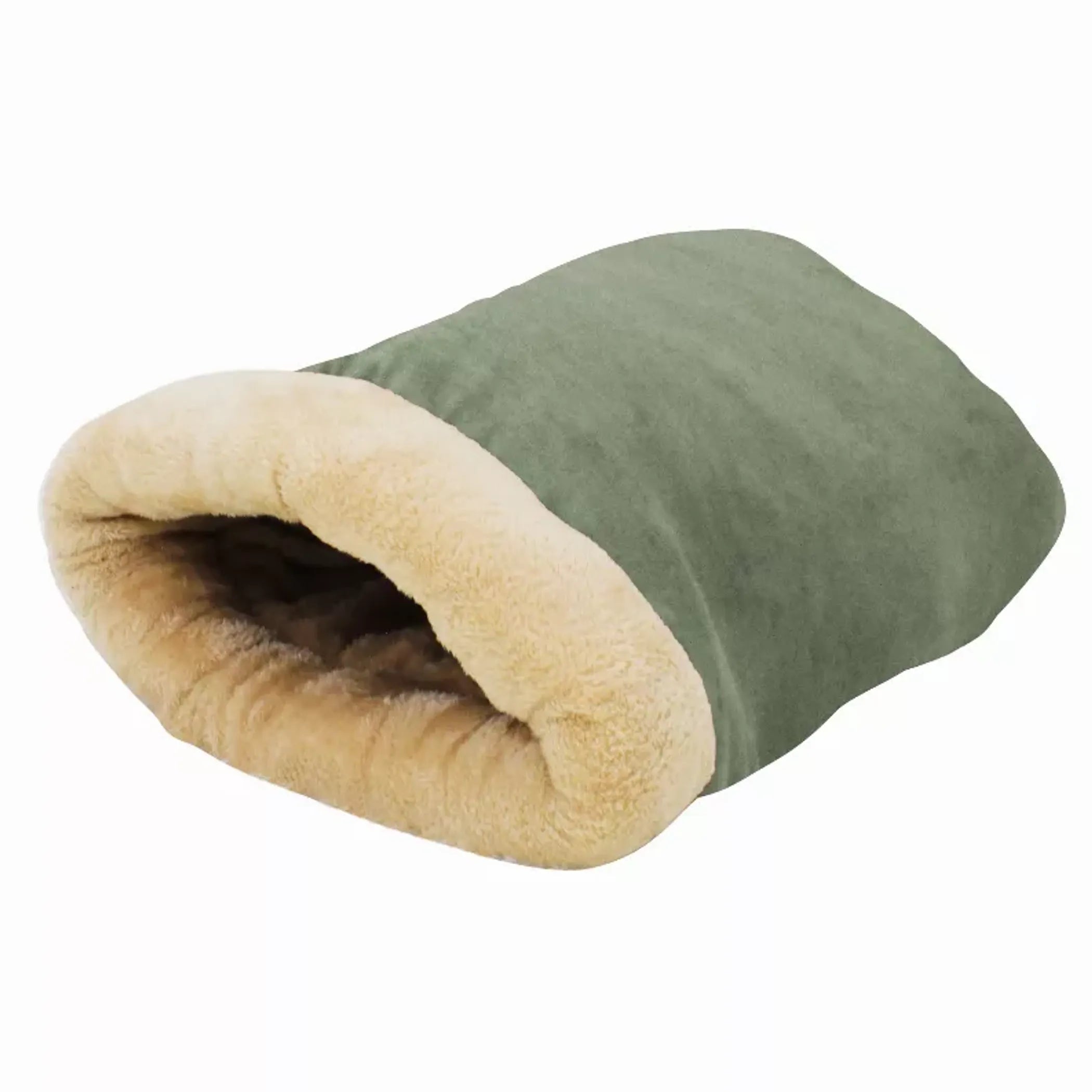 GOOPAWS 4 in 1 Self Warming Burrow Cat Bed, Pet Hideway Sleeping Cuddle Cave - Red Rock Pet Supplies