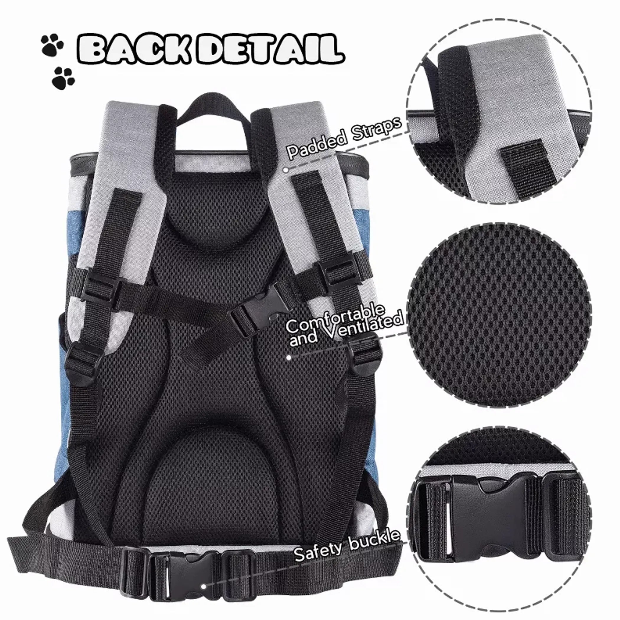 JESPET Pet Backpack Carrier for Small Dog, Puppy, Soft Carrier Backpack Ideal for Traveling, Hiking, Walking and Outdoor Activities with Family - Red Rock Pet Supplies