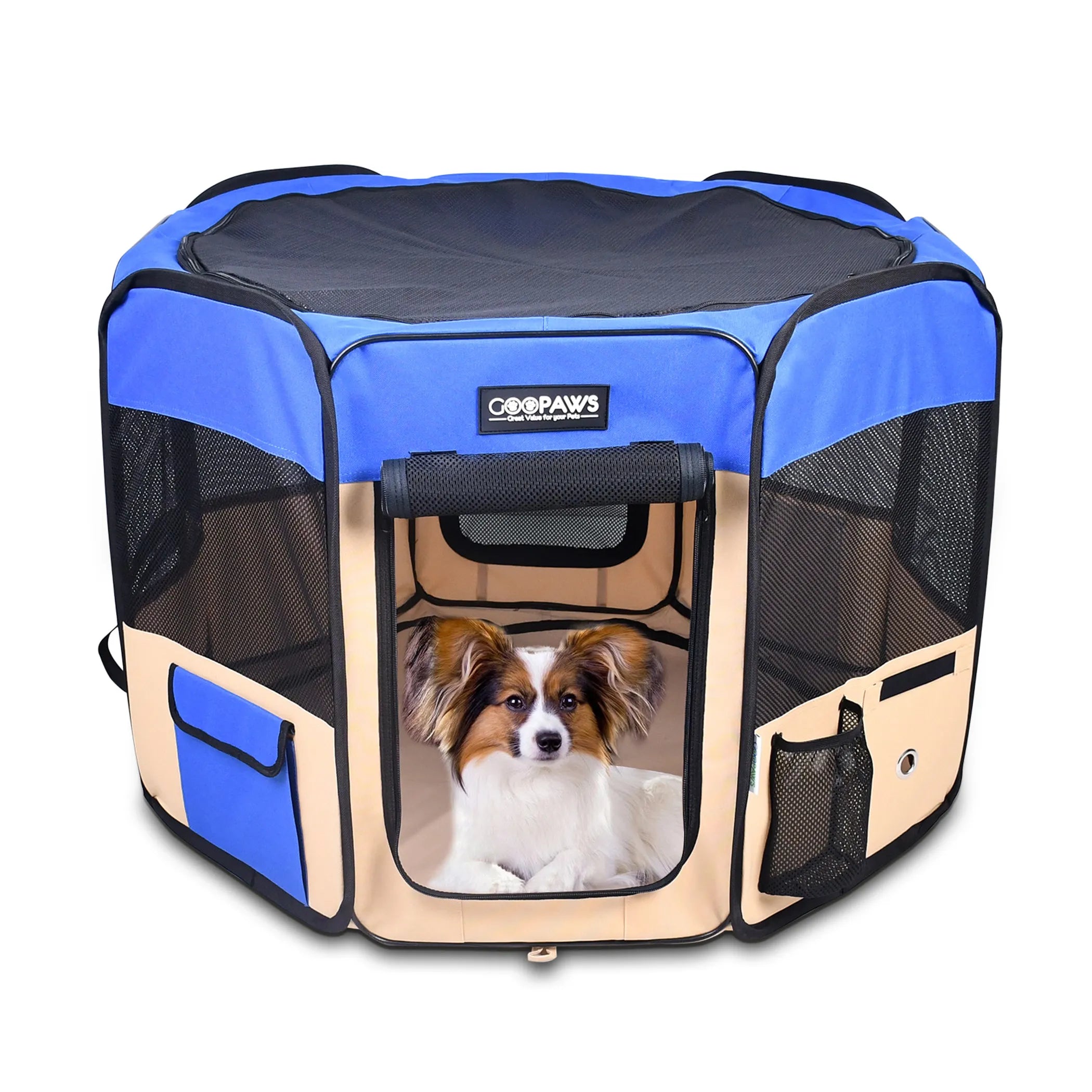 JESPET Pet Dog Playpens 36", 45" & 61" Portable Soft Dog Exercise Pen Kennel with Carry Bag for Puppy Cats Kittens Rabbits, Indoor/Outdoor Use - Red Rock Pet Supplies
