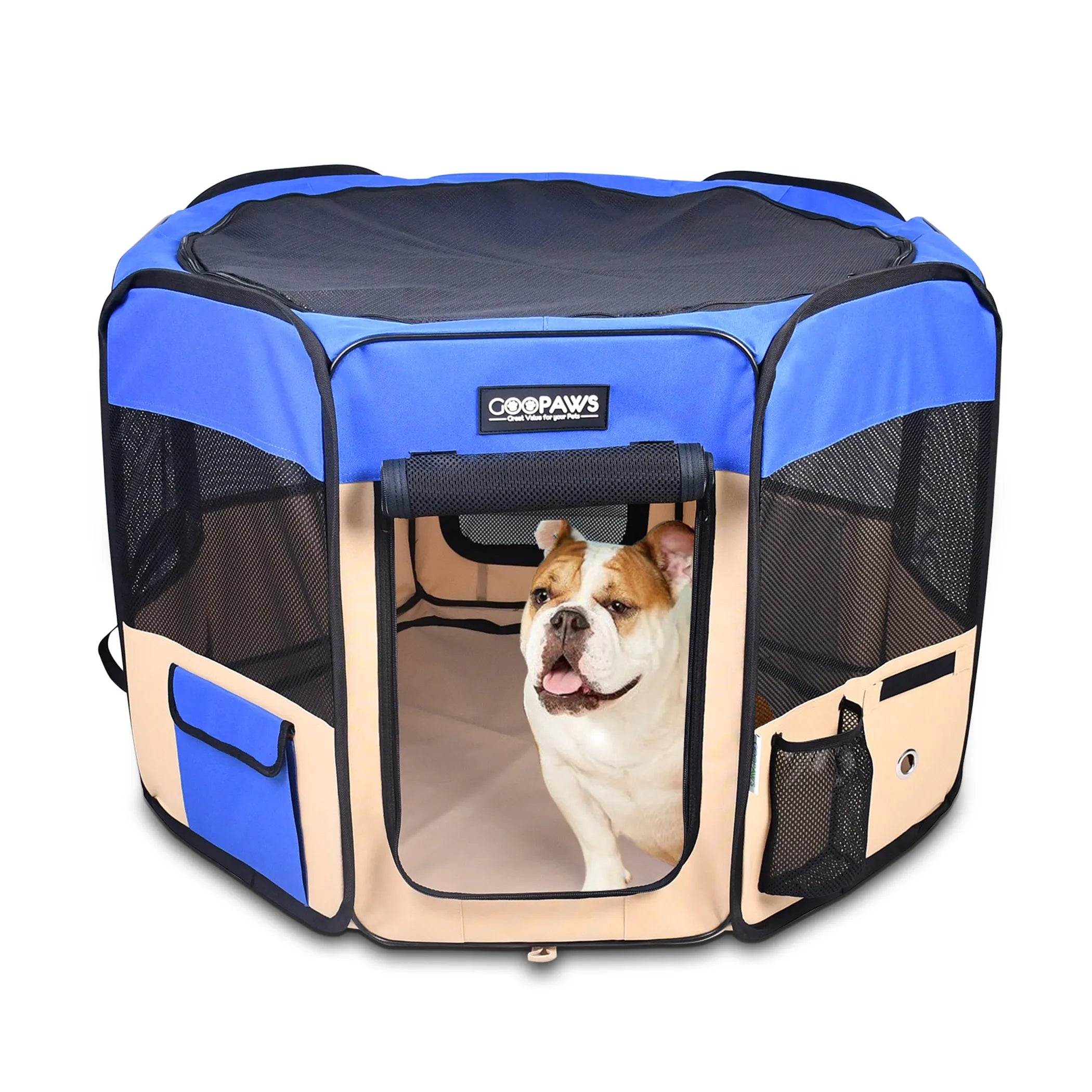 JESPET Pet Dog Playpens 36", 45" & 61" Portable Soft Dog Exercise Pen Kennel with Carry Bag for Puppy Cats Kittens Rabbits, Indoor/Outdoor Use - Red Rock Pet Supplies