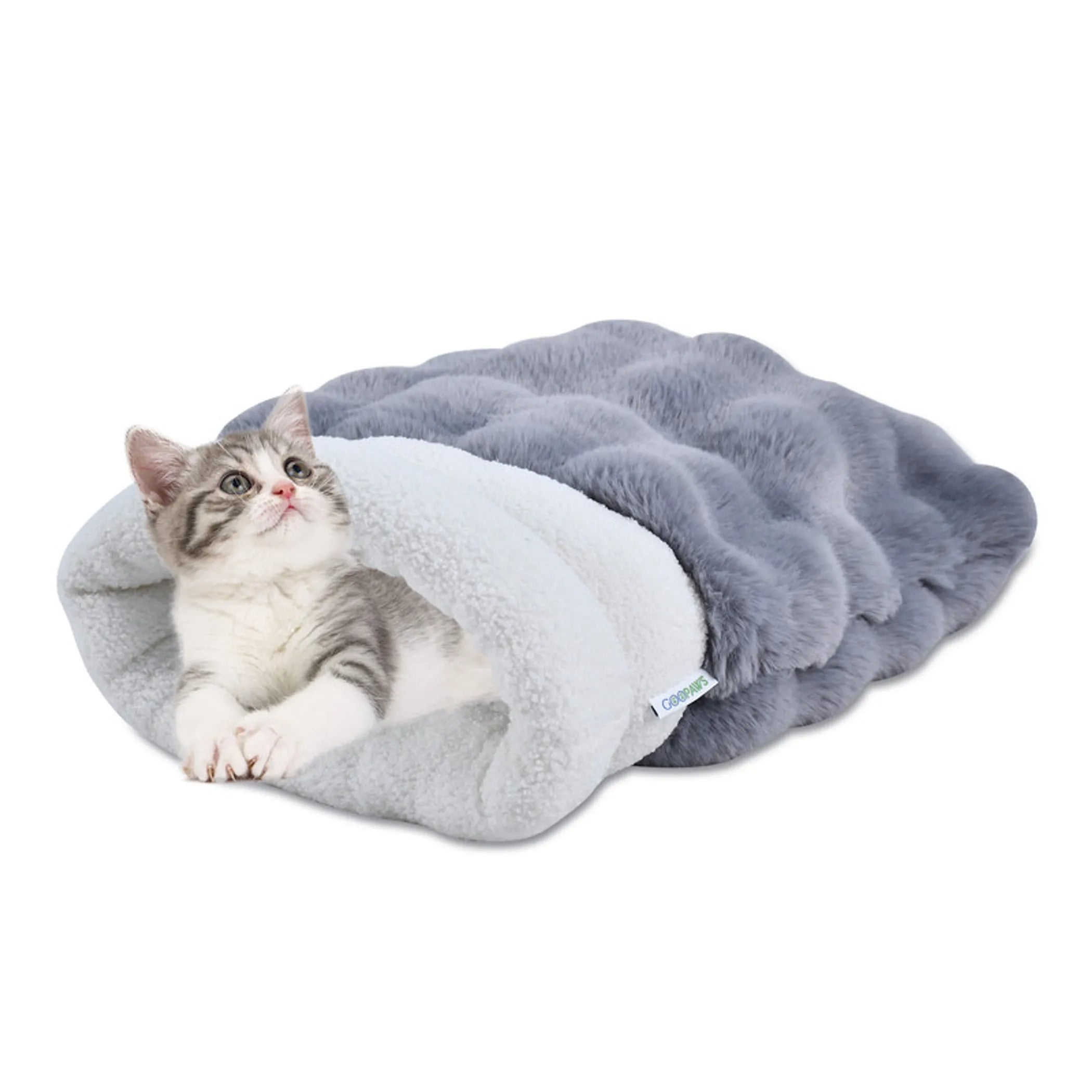 GOOPAWS 4 in 1 Self Warming Cat Sack Bed Cave