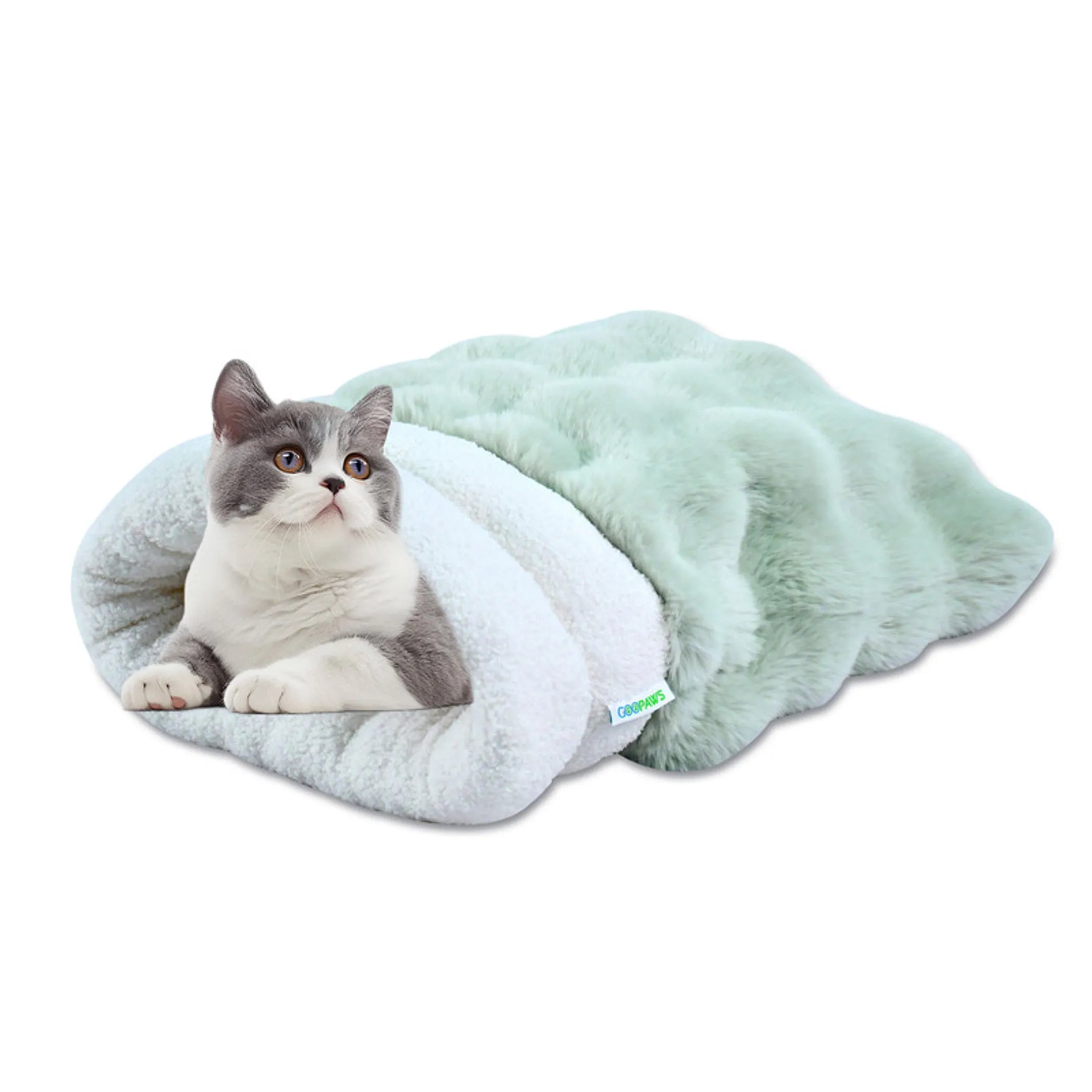 GOOPAWS 4 in 1 Self Warming Cat Sack Bed Cave