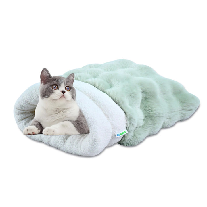 GOOPAWS 4 in 1 Self Warming Cat Sack Bed Cave
