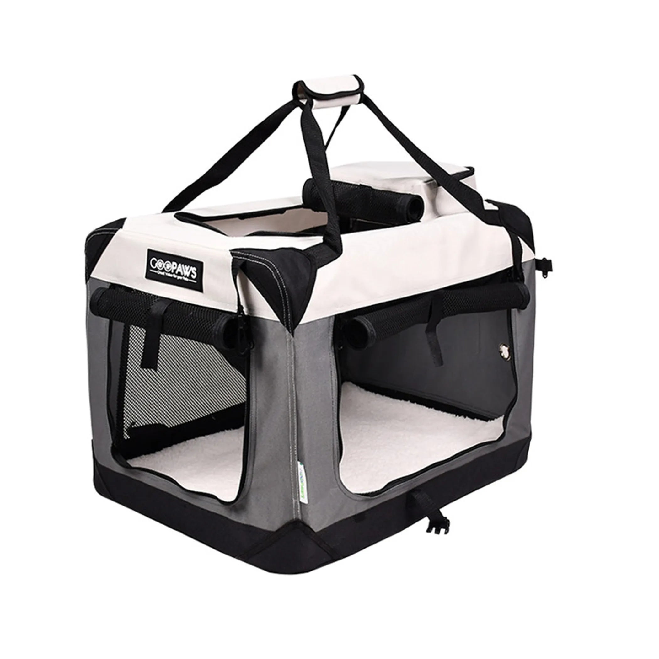GOOPAWS 3-Door Collapsible Soft-Sided Dog & Cat Crate