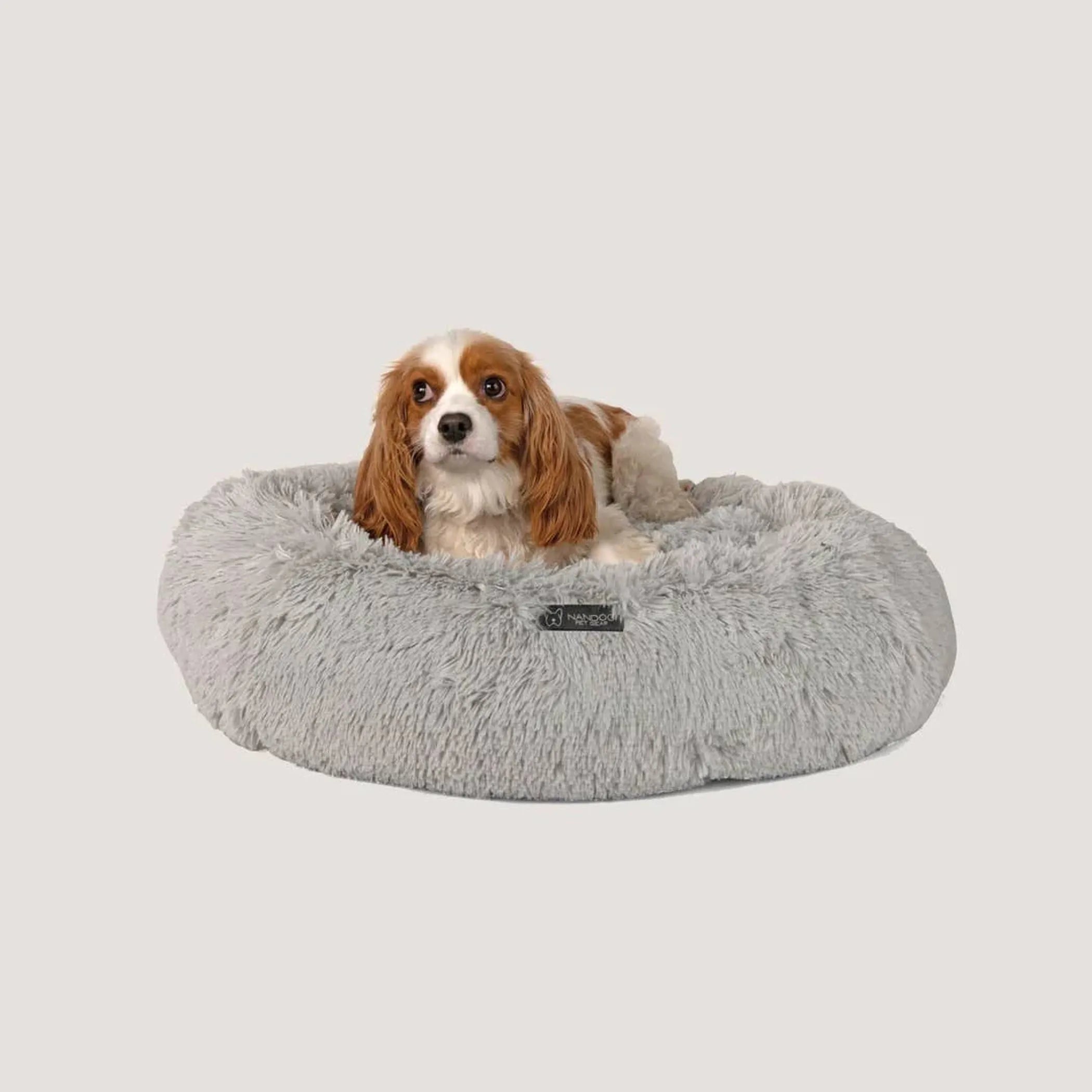 NANDOG Light Grey Calming Shaggy Bed - Red Rock Pet Supplies