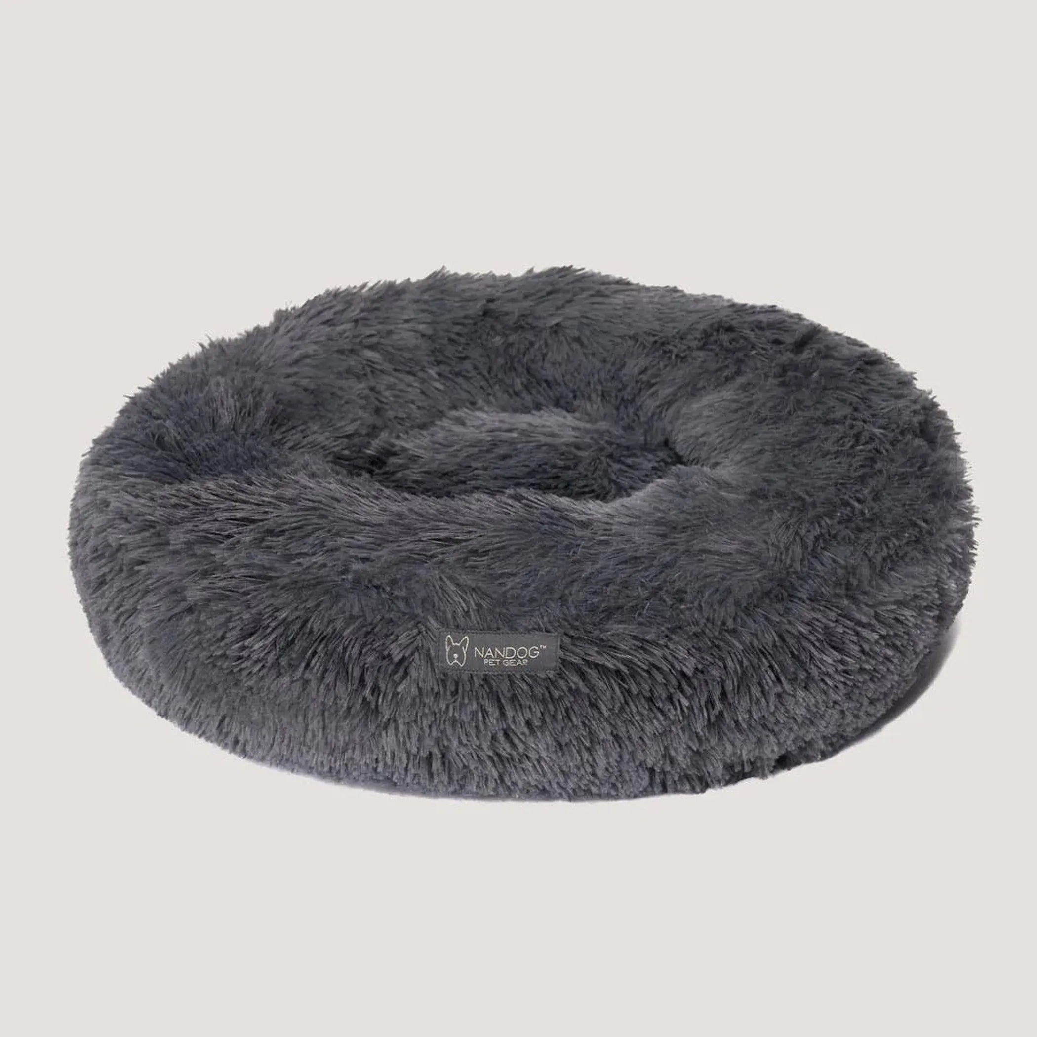 NANDOG Dark Grey Calming Shaggy Bed - Red Rock Pet Supplies