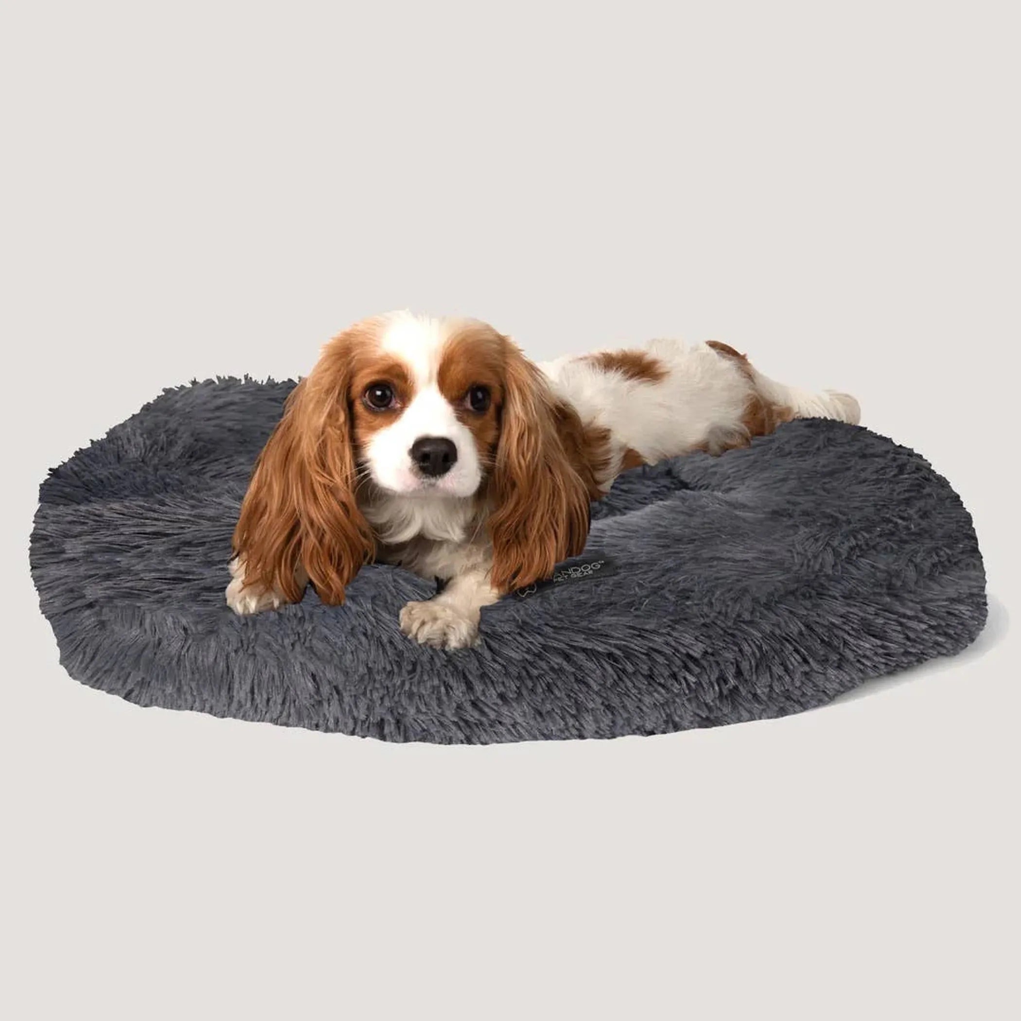 NANDOG Dark Grey Calming Shaggy Bed - Red Rock Pet Supplies