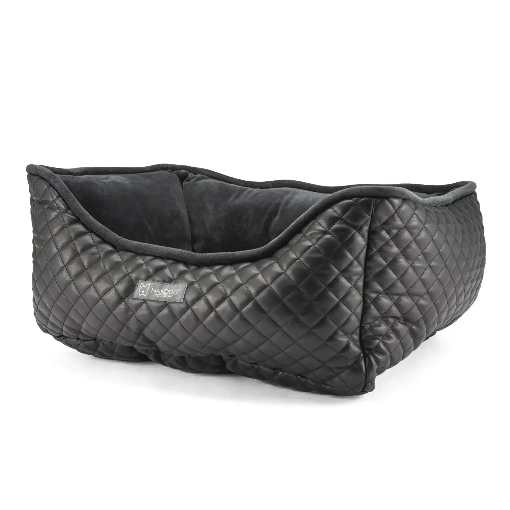 NANDOG Prive Collection Quilted Vegan Leather - Red Rock Pet Supplies