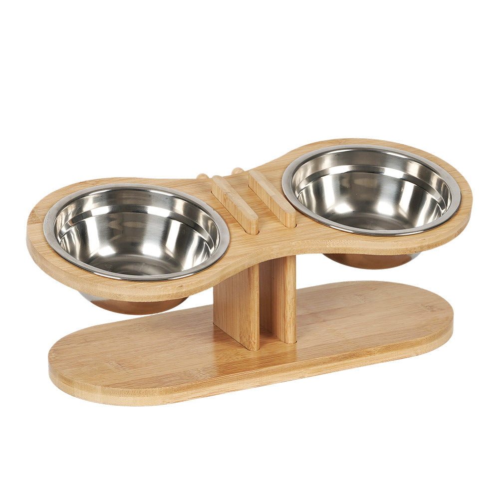 Tilted Pet Stand With A Feeding Bowl