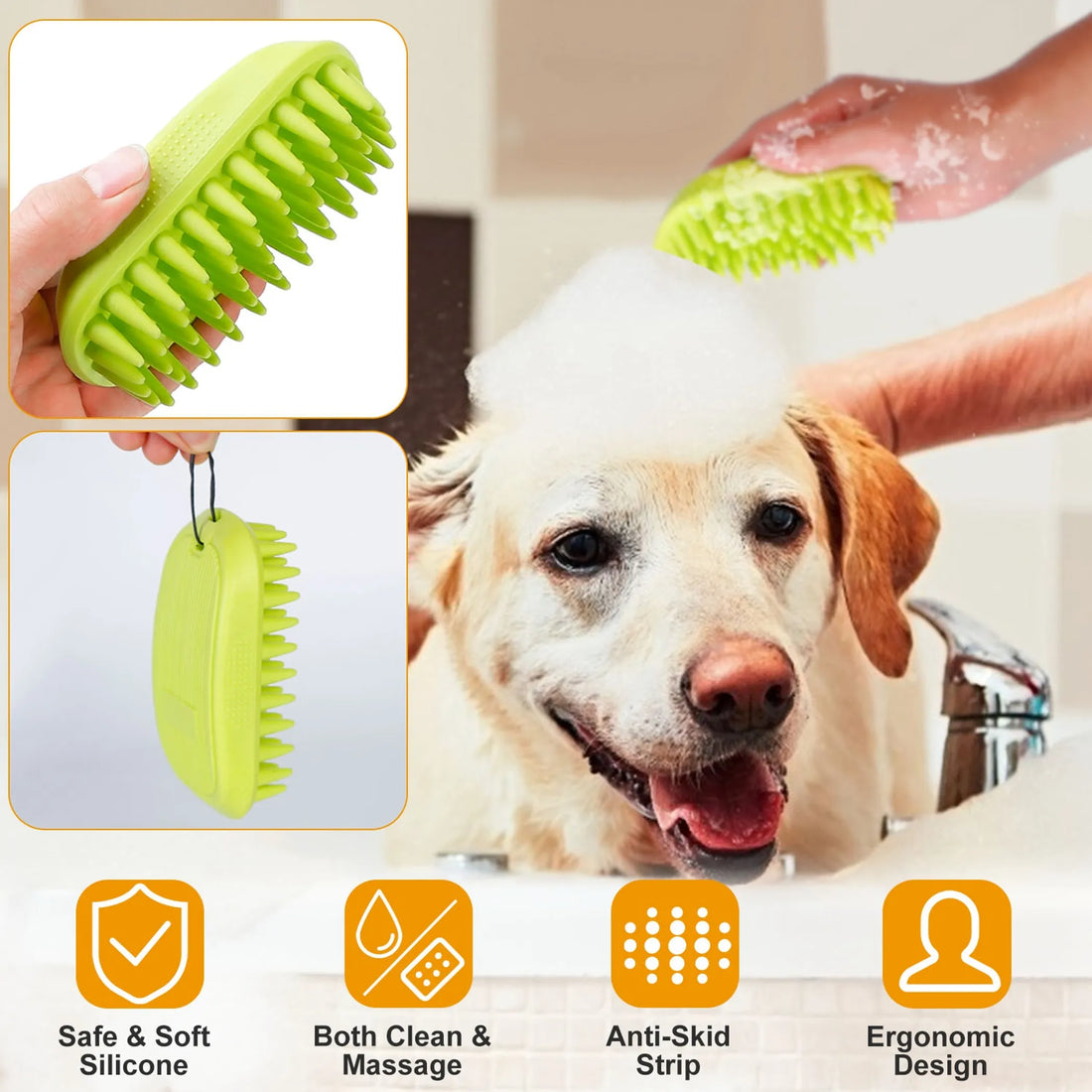 Dog Bath Brush Anti-Skid Pet
