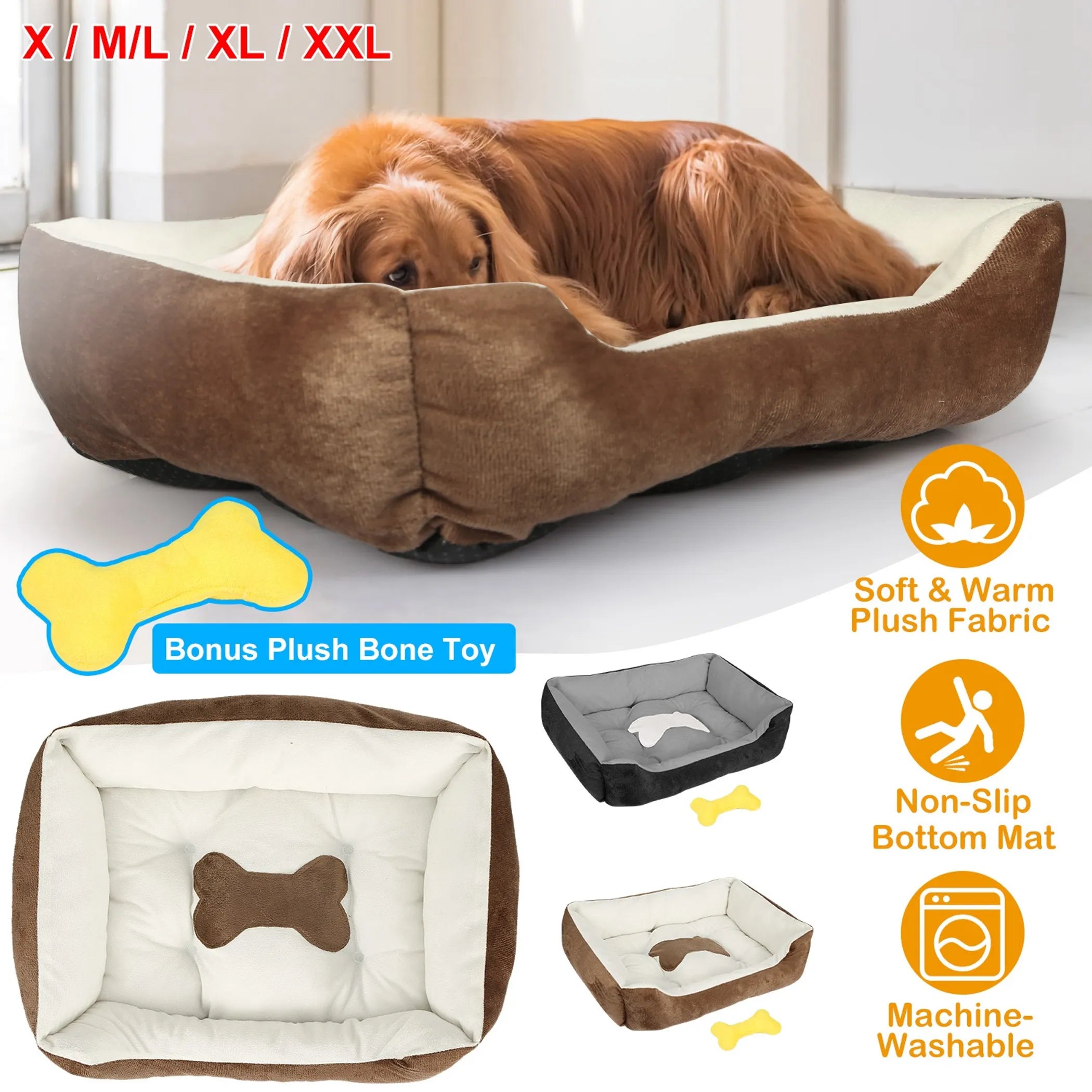 Pet Dog Bed Soft Warm Fleece Puppy Cat Bed