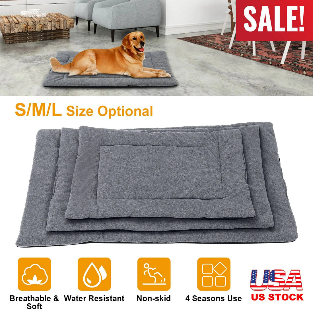 Dog Bed Mat Comfortable Fleece Pet