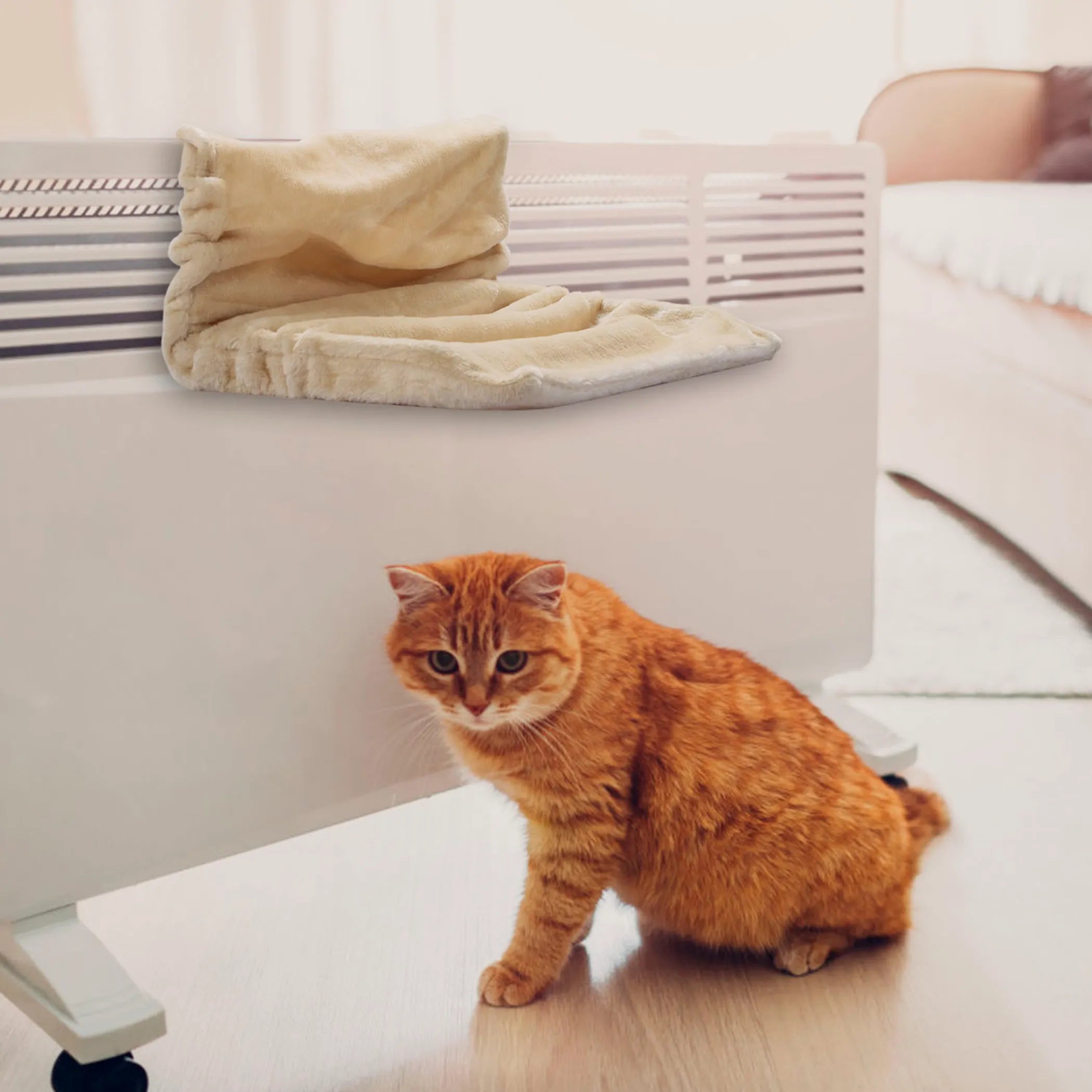 Cat Radiator Bed Pet Hammock Hanging Cradle Washable Removable Mat