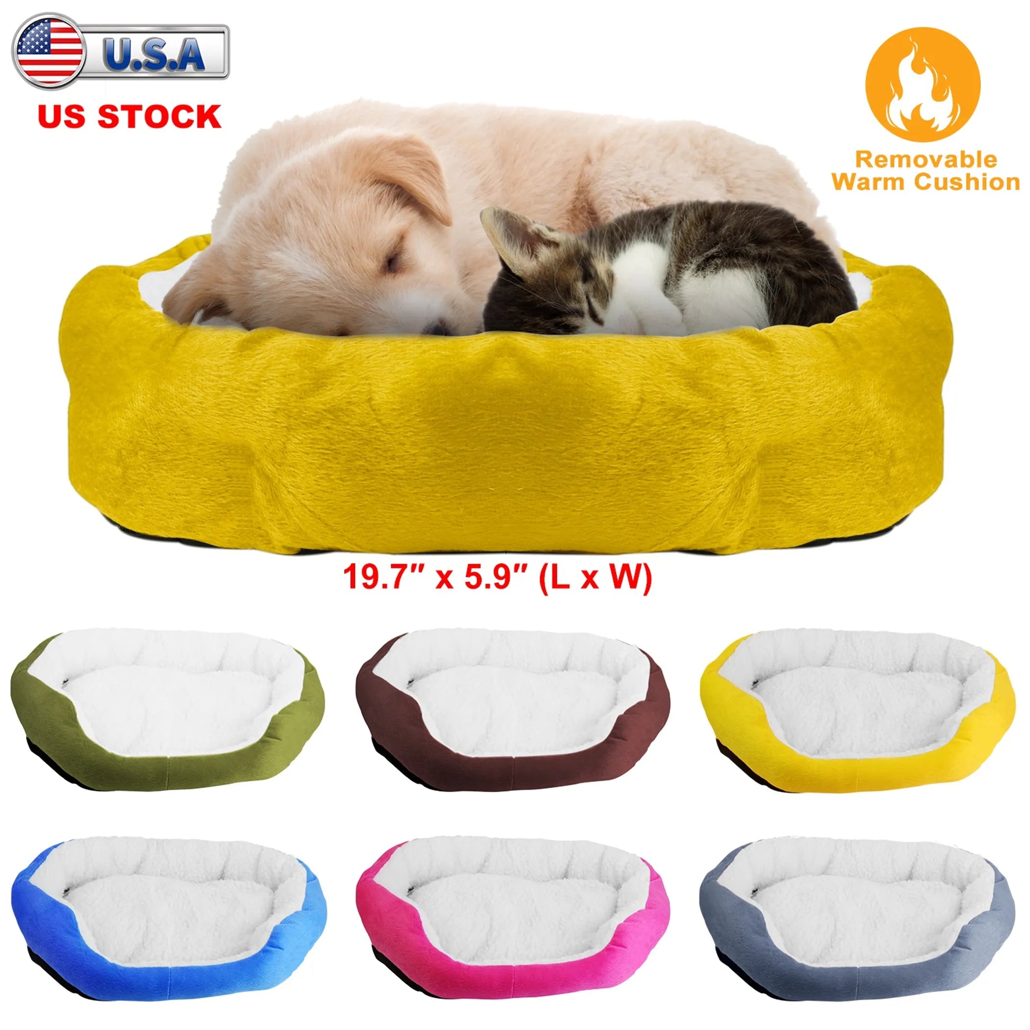 Pet Dog Bed Soft Warm Fleece Puppy Cat Bed