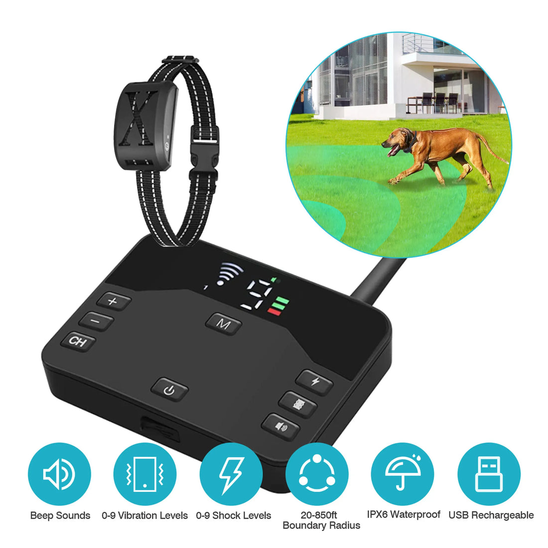 2 In 1 Wireless Electric Dog Fence Containment System