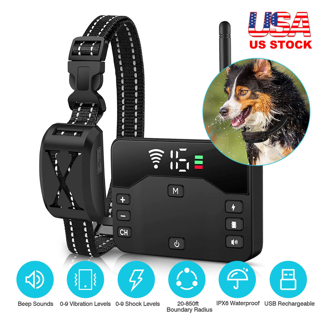 2 In 1 Wireless Electric Dog Fence Containment System