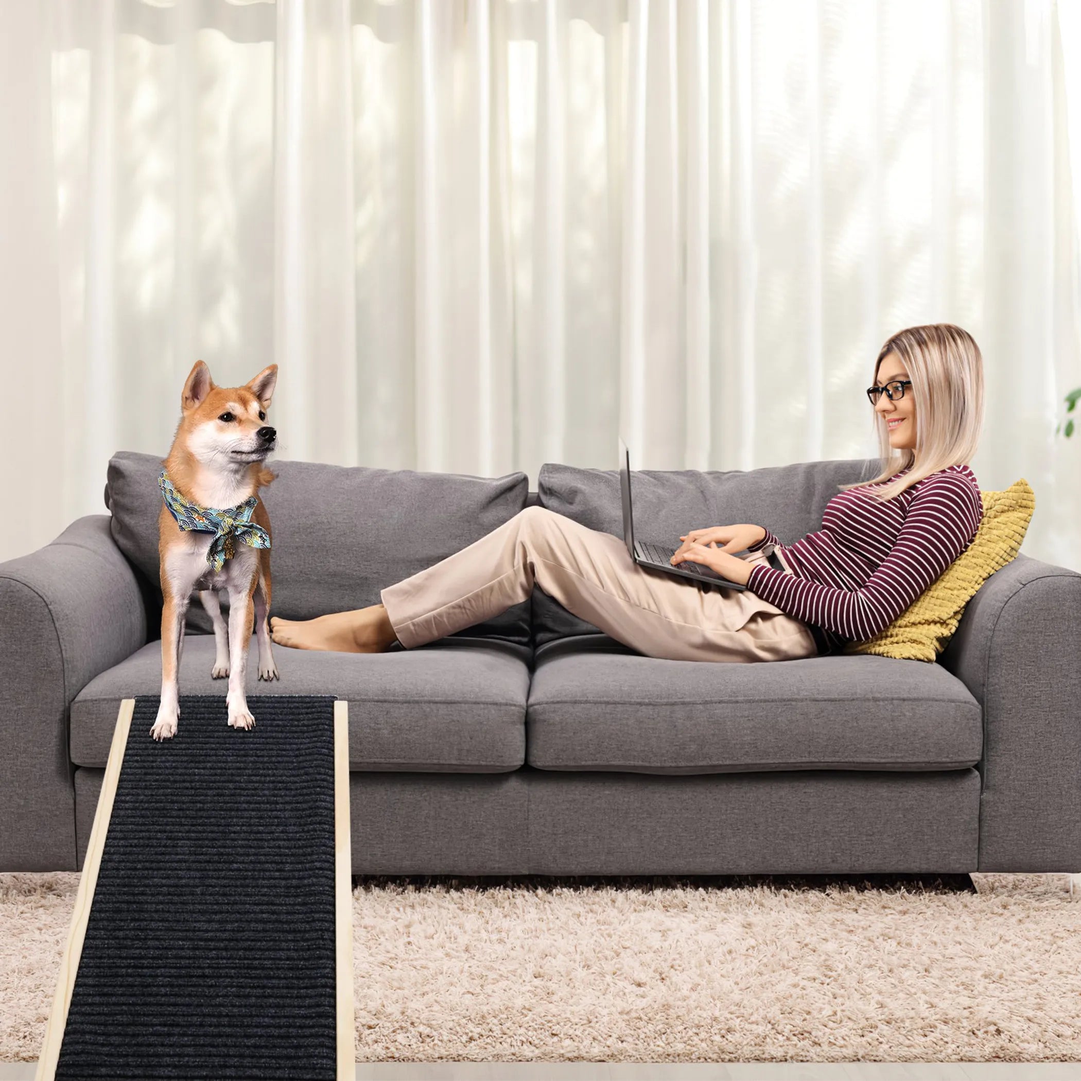 Foldable Wooden Dog Ramp