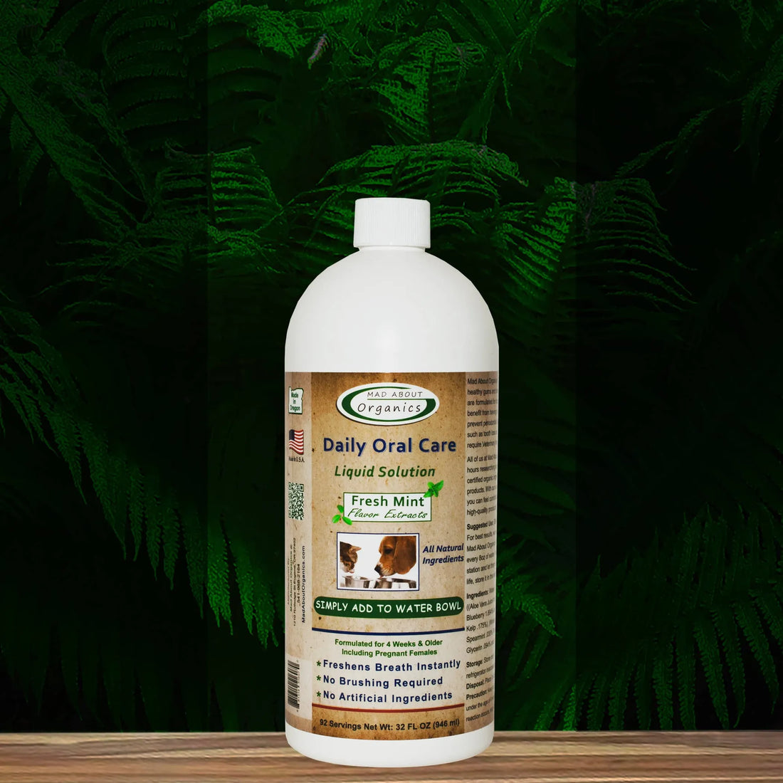 Oral Care Water Additive - Fresh Mint for Cats or Dogs