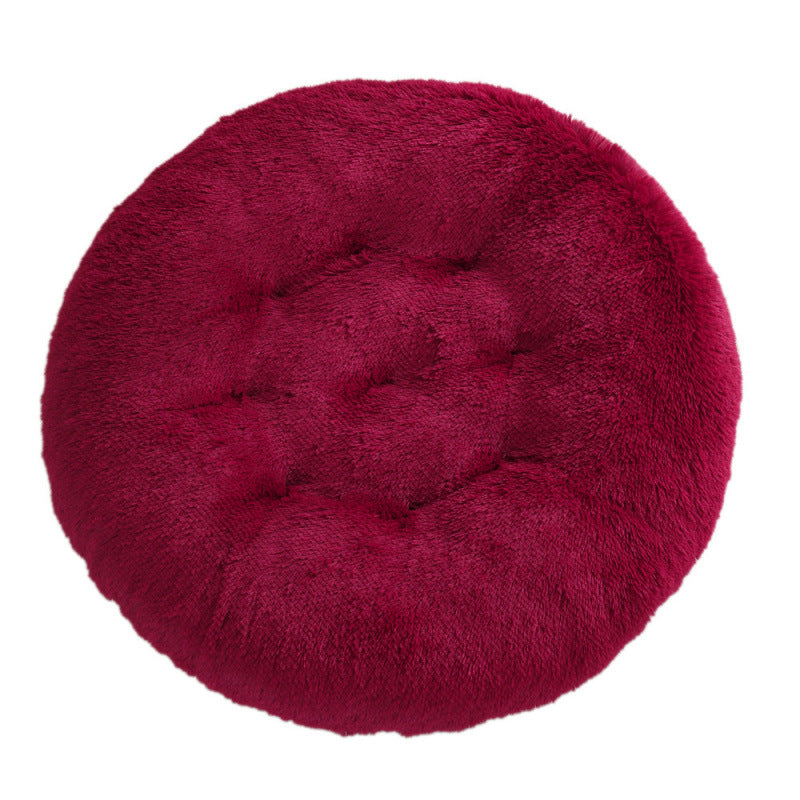 Round Pet Mat Dog Bed Plush Warm