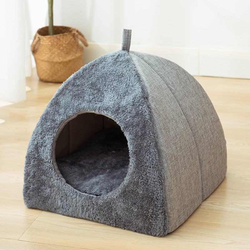 Triangle Cat Nest Warm Thickened Pet Bed