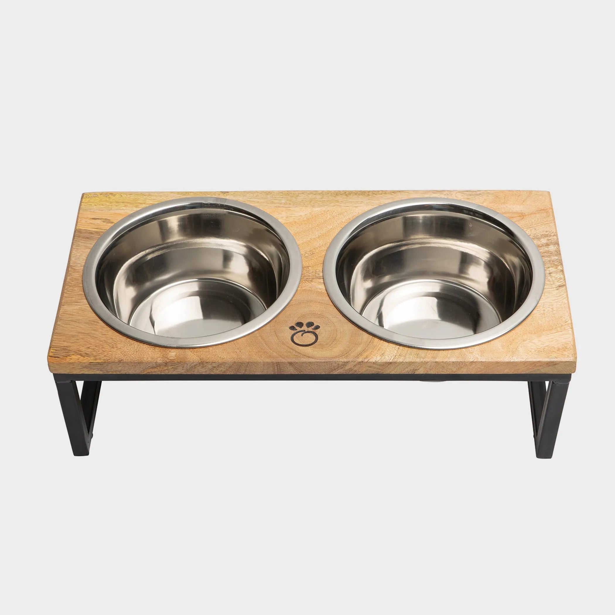 GF Pet Wood & Metal Elevated Feeder - Red Rock Pet Supplies
