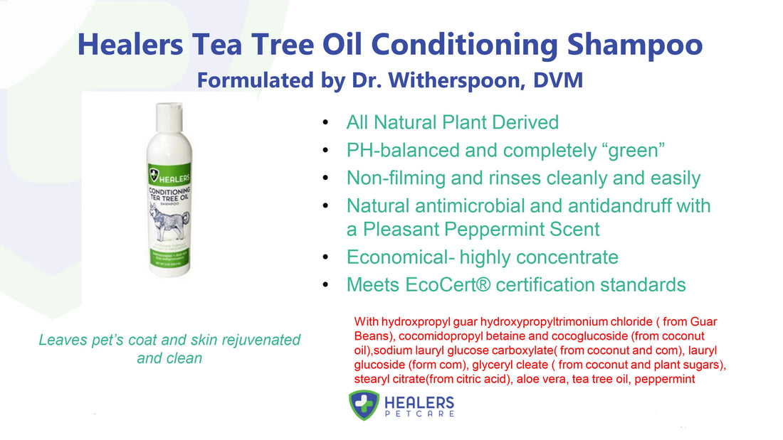 Healers Tea Tree Oil Conditioning Shampoo for Pets (8oz) - Red Rock Pet Supplies