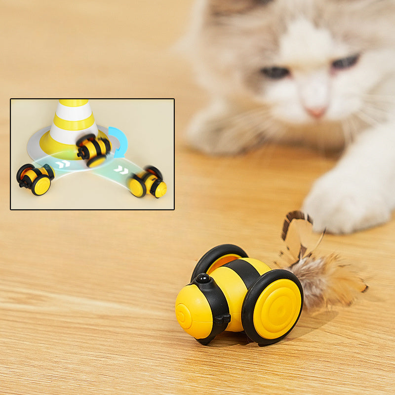 Electric Cat Car Toy Cute Bee Running