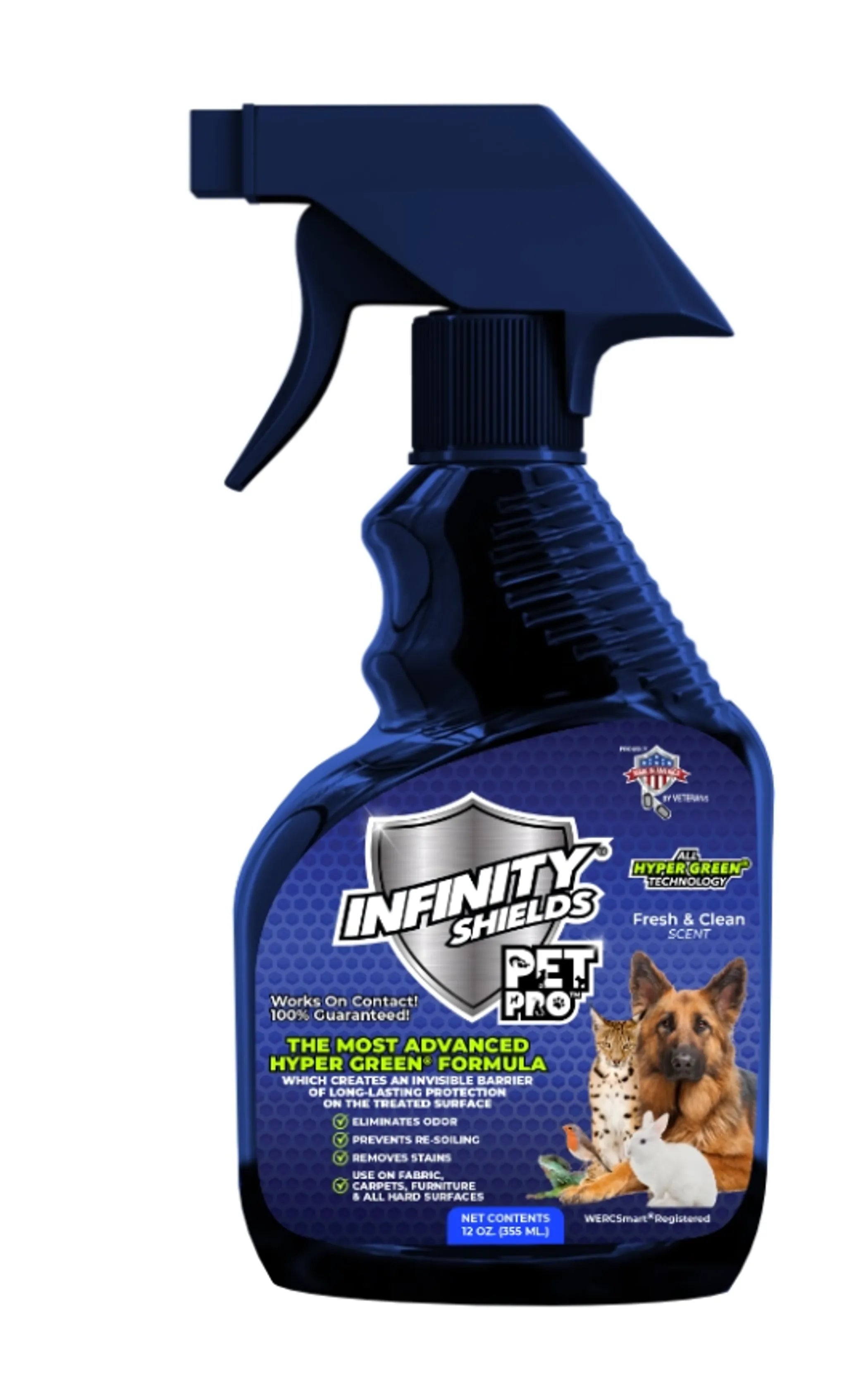 Infinity Shields  Pet Pro Odor & Stain Remover - Prevents Re-Soiling (FRESH & CLEAN) - Red Rock Pet Supplies
