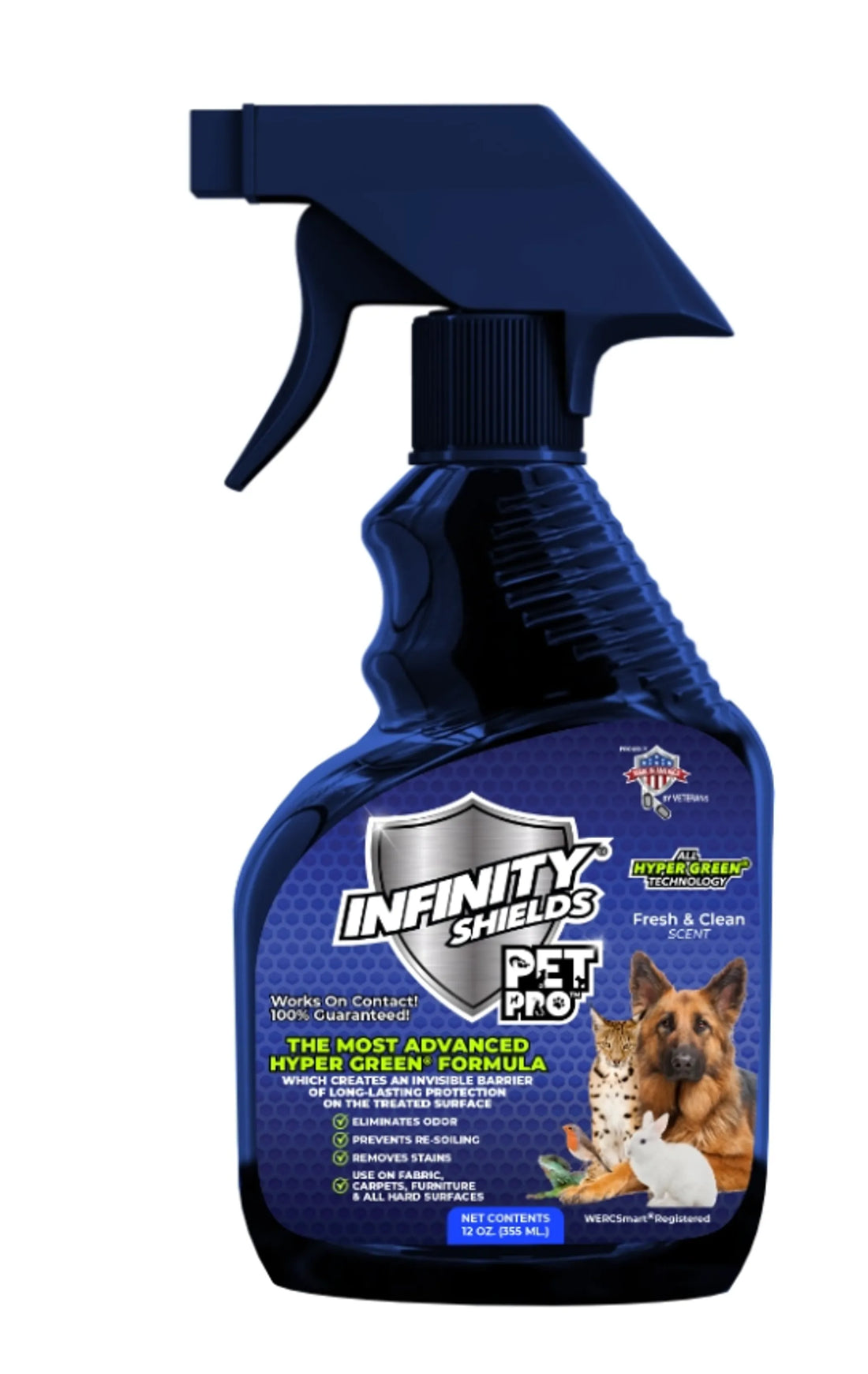 Infinity Shields  Pet Pro Odor & Stain Remover - Prevents Re-Soiling (FRESH & CLEAN) - Red Rock Pet Supplies