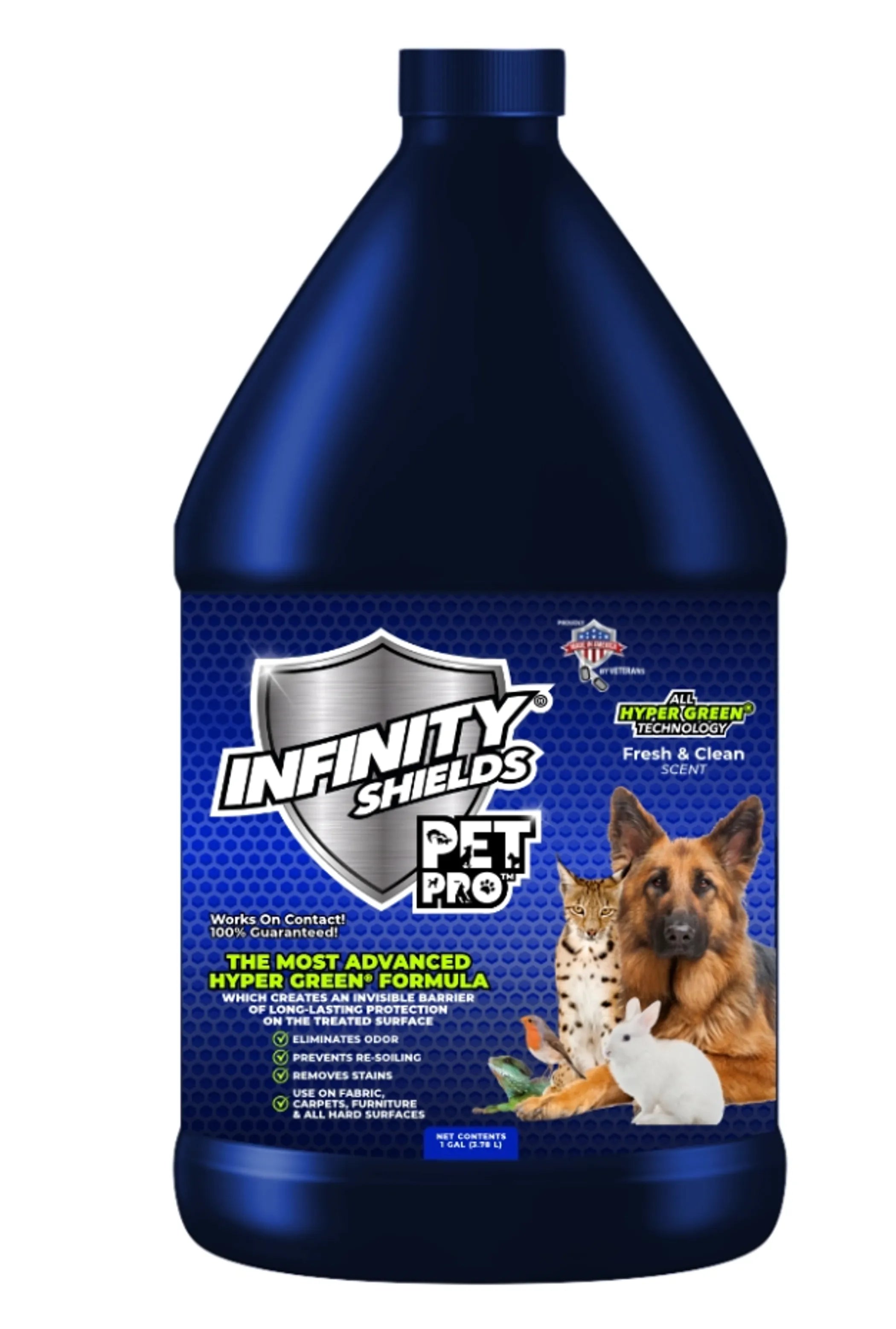 Infinity Shields  Pet Pro Odor & Stain Remover - Prevents Re-Soiling (FRESH & CLEAN) - Red Rock Pet Supplies