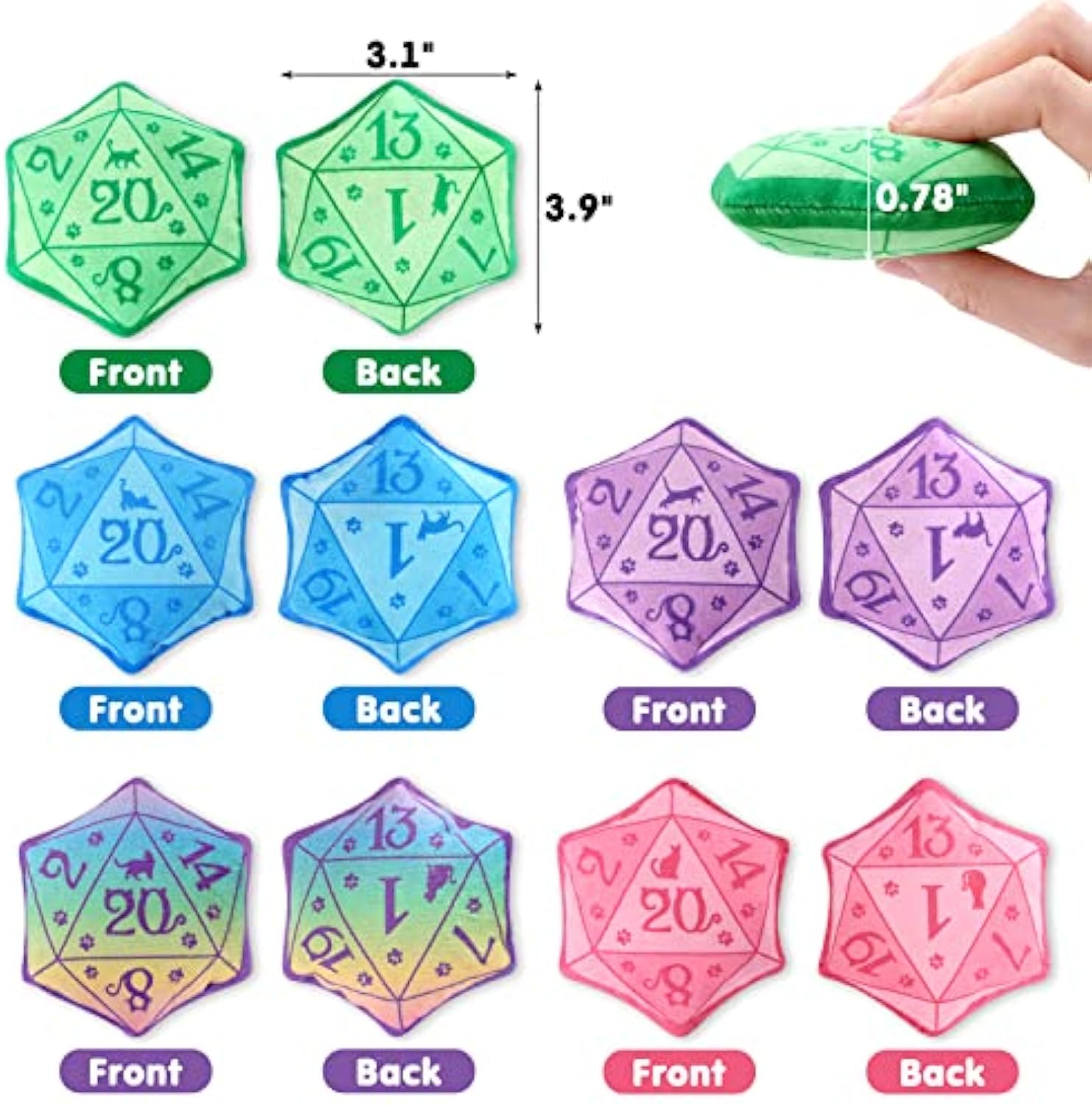 Dice Catnip Toy DND Interactive Cat Toy